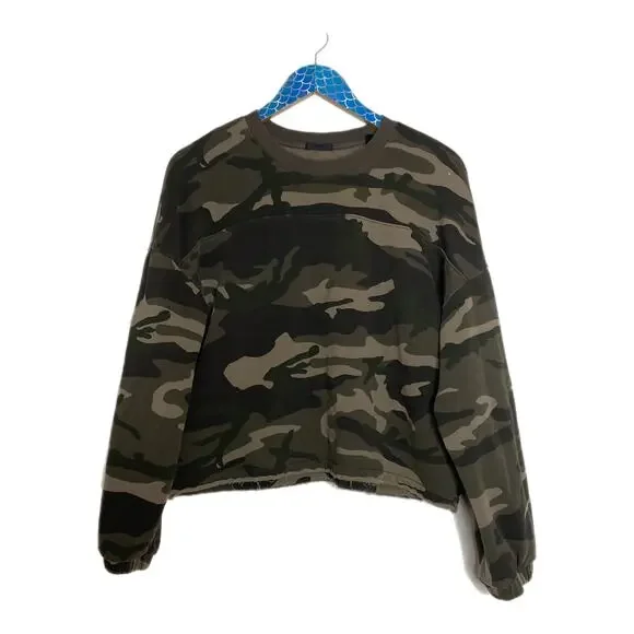ATM ANTHONY THOMAS MELILLO French Terry Jungle Camo Crewneck Sweatshirt Small - Picture 2 of 11